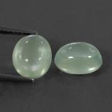 9mm x 7.5mm Prehnite 5ct Oval Cabochon in Green
