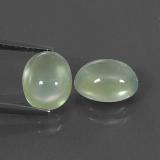 9.5mm x 7.5 Oval Cabochon Prehnite 5ct