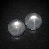 9 ct Transparent Round Cabochon Quartz Cat's Eye 10.5 mm