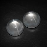 11mm Quartz Cat's Eye 11ct Round Cabochon in White