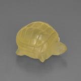 29 carat Lemon Carved Turtle Quartz 22mm x 17mm