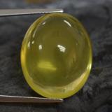 21.5x18 Quartz 34ct Oval Cabochon in Lemon