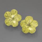13 carat Lemon Flower Cut Quartz 12.5mm x 12
