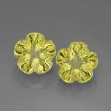 24 carat Lemon Flower Cut Quartz 14.5x14mm