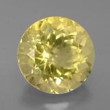 12mm Quartz 6ct Round Facet in Lemon