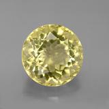 6 carat Lemon Round Facet Quartz 12 mm
