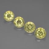 9mm Quartz 10ct Round Facet in Lemon