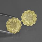 12x12mm Flower Cut Quartz 14ct