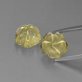 10 ct Transparent Flower Cut Quartz 10.5x10.5mm