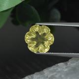 10mmx10mm Quartz 3ct Flower Cut in Lemon