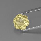 3 ct Transparent Flower Cut Quartz 9.5mm x 9