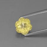 8.5x8.5 Quartz 2.5ct Flower Cut in Lemon