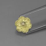 2.5 ct Transparent Flower Cut Quartz 8mmx8mm
