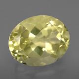 3 carat Lemon Oval Facet Quartz 11x9