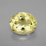 10.5mm x 9mm Quartz 3ct Oval Facet in Lemon