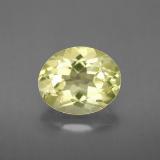 11x9mm Quartz 3ct Oval Facet in Lemon