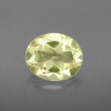 11mm x 9mm Quartz 3ct Oval Facet in Lemon