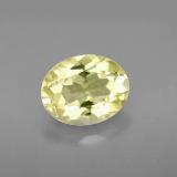 11x9mm Quartz 3ct Oval Facet in Lemon