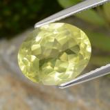 11mm x 9 Quartz 4ct Oval Facet in Lemon