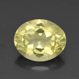 11x9 Quartz 3ct Oval Facet in Lemon