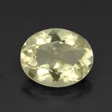 11mmx9mm Quartz 3ct Oval Facet in Lemon