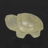 17 ct Transparent/Translucent Carved Turtle Quartz 19x14