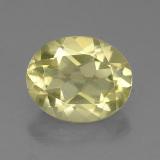 11mm x 9mm Quartz 3ct Oval Facet in Lemon