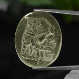 Click for Details 24.5mmx20mm Quartz 19ct Carved Cameo in Lemon