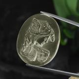 27.5mmx22mm Carved Cameo Quartz 25ct