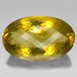 332 carat Lemon Oval Checkerboard Quartz 56x34.5mm