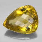 42.5mm x 33.5mm Quartz 152ct Pear Checkerboard in Lemon