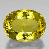Click for Details 33mm x 25 Quartz 87ct Oval Portuguese Cut in Lemon