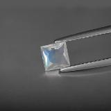 5x5 Rainbow Moonstone 0.5ct Princess Cut in Blue White
