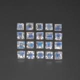 3 ct Transparent/Translucent Square Facet Rainbow Moonstone 3mmx3mm