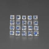 3x3 Square Facet Rainbow Moonstone 3ct