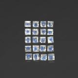 3mm x 3 Square Facet Rainbow Moonstone 3ct