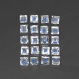 3 ct Transparent Square Facet Rainbow Moonstone 3x3