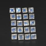 3x3 Square Facet Rainbow Moonstone 4ct