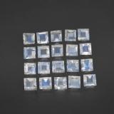 3mmx3mm Square Facet Rainbow Moonstone 3ct