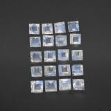 3mm x 3 Square Facet Rainbow Moonstone 3ct
