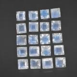 3mm x 3mm Square Facet Rainbow Moonstone 3ct