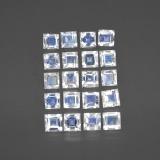 3mm x 3mm Square Facet Rainbow Moonstone 2.5ct