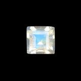 3x3 Rainbow Moonstone 3ct Square Facet in Blue White