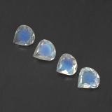 5mm x 5 Pear Facet Rainbow Moonstone 1ct