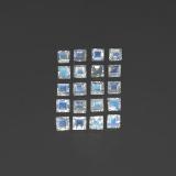 3mm x 3mm Square Facet Rainbow Moonstone 2.5ct