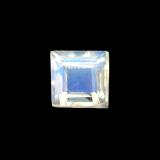 3 ct Transparent Square Facet Rainbow Moonstone 3mm x 3
