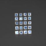 3x3 Square Facet Rainbow Moonstone 3ct