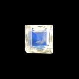 3x3 Rainbow Moonstone 3ct Square Facet in Blue White
