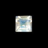 3 ct Transparent Square Facet Rainbow Moonstone 3mmx3mm