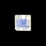 3 ct Transparent Square Facet Rainbow Moonstone 3mm x 3mm